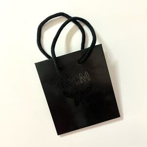 MCM Small Black Gift Bag Logo Paper Shopping Bag Mini